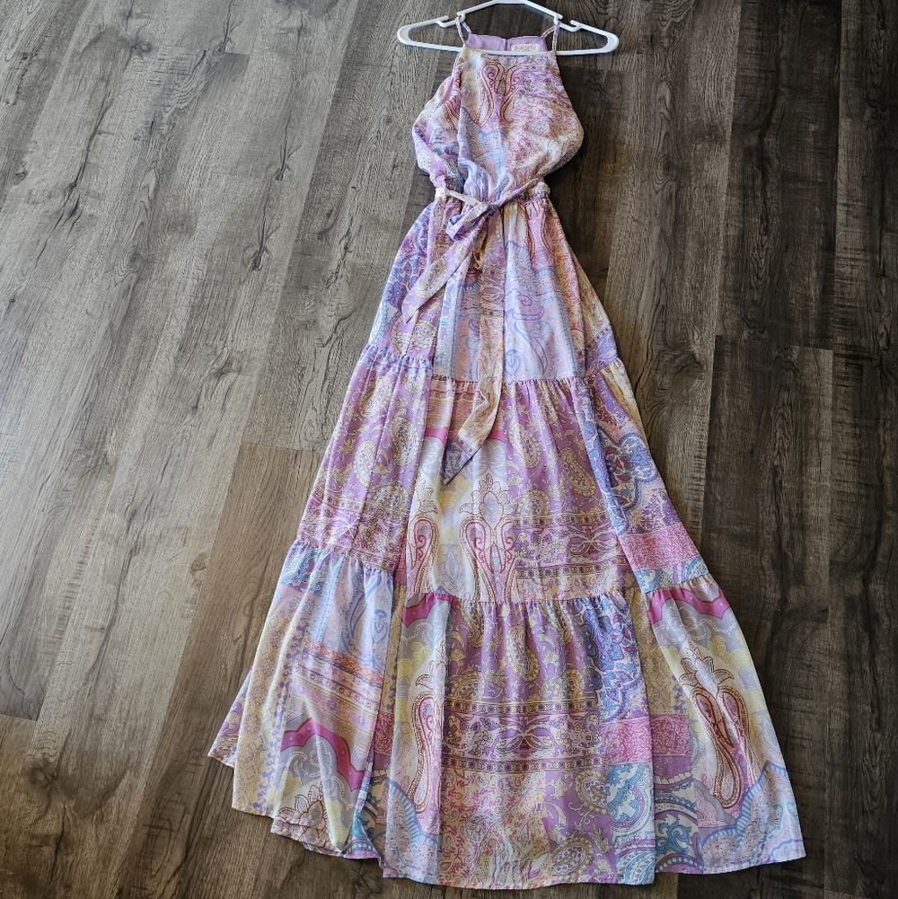 Paisley Print Maxi Dress